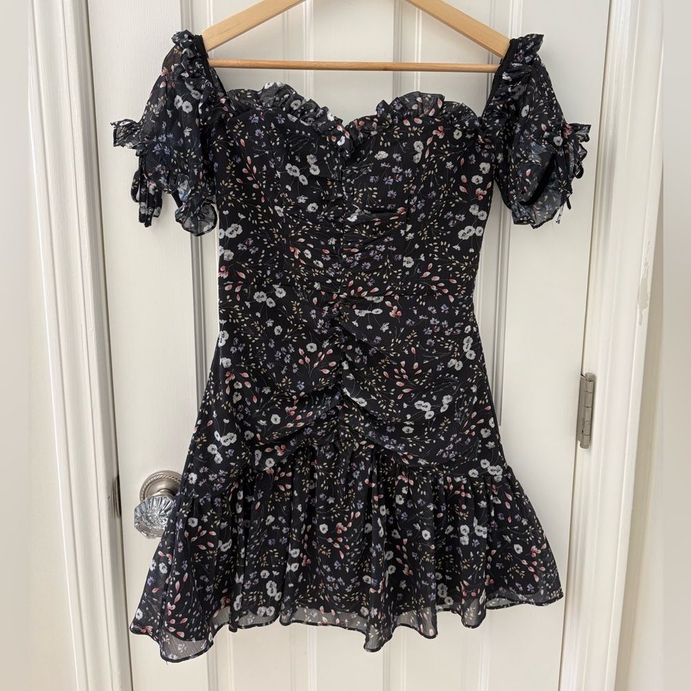 La Maison Talulah Floral Haven Off Shoulder Mini Dress Size XS‎ Coquette Girl